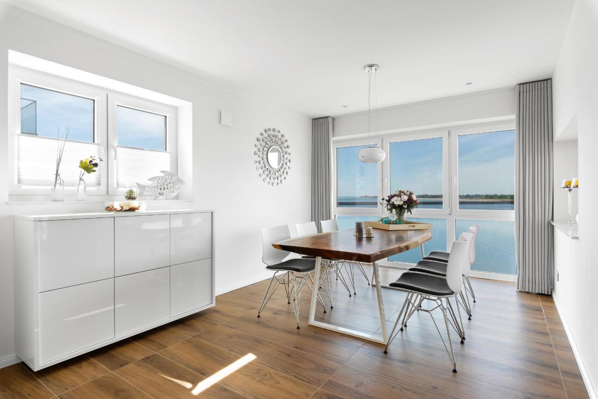 Brise- direkt am Wasser, Hafenblick, Fahrstuhl, Sauna, ueberdachter Balkon Olpenitz Exterior foto